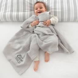 Personalised Twins Cellular Baby Blankets Set Of Two - thumbnail 3