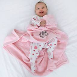 Personalised Twins Cellular Baby Blankets Set Of Two - thumbnail 2