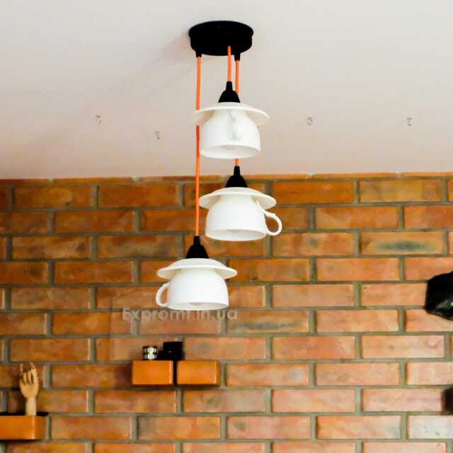 Teacup Chandelier - Alice in Wonderland Kitchen Pendant Light - image 1