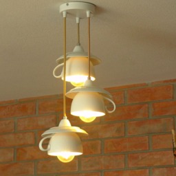 Teacup Chandelier - Alice in Wonderland Kitchen Pendant Light - thumbnail 2