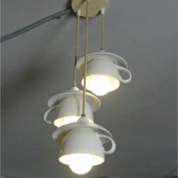 Teacup Chandelier - Alice in Wonderland Kitchen Pendant Light - thumbnail 3
