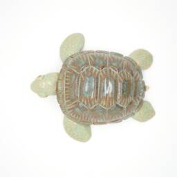 Sculpture Of A Glazed Ceramic Sea Turtle - thumbnail 3