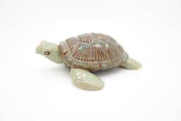Sculpture Of A Glazed Ceramic Sea Turtle - thumbnail 1