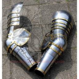 New Medieval Armour Parts Ulfberth Churburg Leg Armour Guard Harness - thumbnail 1