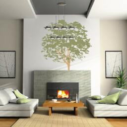 Large Wall Tree Decal Nursery Mural Kids Removable Branches Leaves Custom 1117 - 7 Feet Tall - thumbnail 3