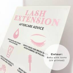 Lash Extension Aftercare Advice Sign - 3D Acrylic Aesthetics Display Signage Beauty Clinic Wall Decor Salon Information A3 Size - thumbnail 4