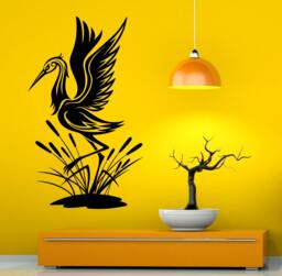 Heron Wall Decal Bird Vinyl Sticker Lake Backwater Interior Home Decor Murals - 2Bir4P - thumbnail 1