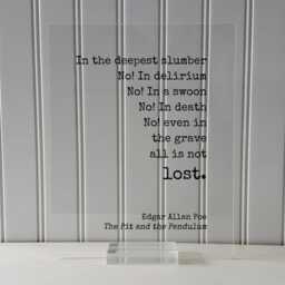 Edgar Allan Poe - Floating Quote No in Death Even in The Grave All Is Not Lost. The Pit & Pendulum Poet Poetry Art Print - thumbnail 3