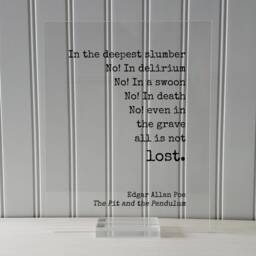 Edgar Allan Poe - Floating Quote No in Death Even in The Grave All Is Not Lost. The Pit & Pendulum Poet Poetry Art Print - thumbnail 3