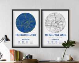 Warrington Wolves Halliwell Jones Stadium Map Prints & Frame Unique Gift - Decor Rugby League Dad Granddad Brother Uncle For Him Poster Xmas - thumbnail 1