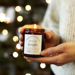 Personalised First Christmas Candle Gift - Newlywed Soy Wax