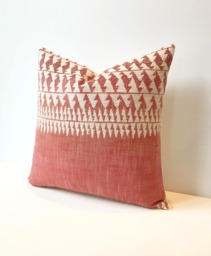Red Tribal Striped Boho Decorative Pillow Cover - thumbnail 1