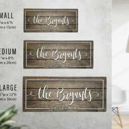 Personalized Wedding Gift For Newlywed, Last Name Established Sign, Gift Last Name, Wood Sign, Family Sign - thumbnail 3