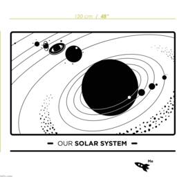 Solar System Wall Decal Planets, Moons, Rocket Kid's Nursery Sticker - thumbnail 3