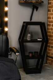 Coffin Bookshelf Reclaimed Wood Goth Shelving Unit