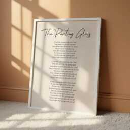 The Parting Glass Song Print - Traditional Irish Folk Farewell Wall Art Literary Typography Gift - thumbnail 1
