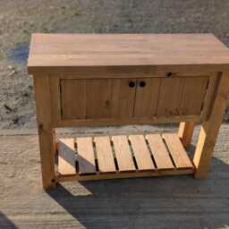 Handmade Rustic Bathroom Vanity/Washstand Freestanding - Stables Collection - thumbnail 2