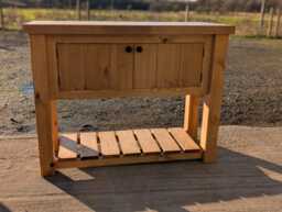 Handmade Rustic Bathroom Vanity/Washstand Freestanding - Stables Collection - thumbnail 1