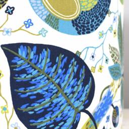 Green & Blue Lampshade Scandinavian Fabric 30cm To 45cm Diameter Handmade By Vivid Shades, Funky Botanical Flower Floral Leaf Tropical - thumbnail 3