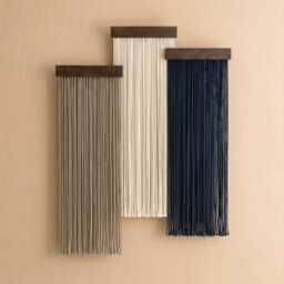 Fiber Wall Hanging, Scandinavian Home, Abstract Art, Minimalist Decor, Macrame Rustic Mid Century Art W18 - thumbnail 4