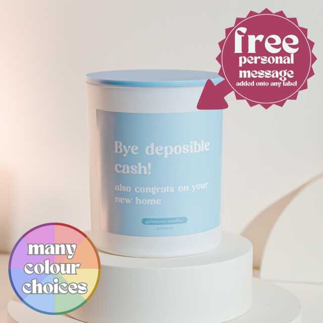 New Home Candle Funny Housewarming Gift Witty Soy Wax Cheeky Present For Homeowners Celebration Couple - image 1