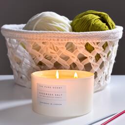 Sage & Sea Salt Soy Candle Large 3 Wick, Handmade in London - thumbnail 2
