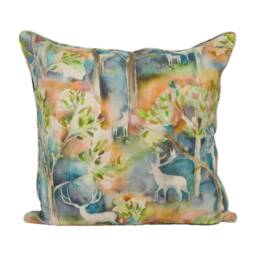 Voyage Decoration - Seneca Forest Autumn Majestic Self Piped Watercolour Deer Cushion Cover Handmade Throw Pillow Designer Home D??cor - thumbnail 2