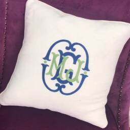 Monogrammed Jute Pillow - thumbnail 2