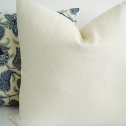 Creamy Natural Cotton Canvas Pillow Cover - Throw & Lumbar - thumbnail 2