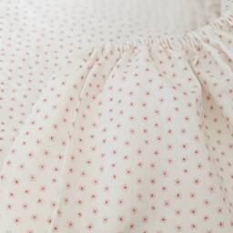 Daisy Print Fitted Crib Sheet Pink Floral Baby Bedding - thumbnail 2