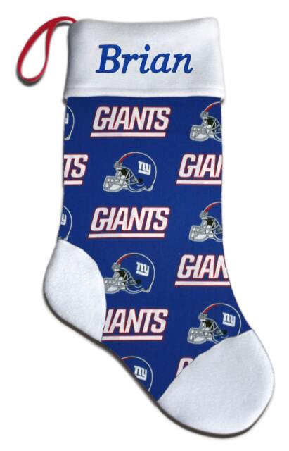 Personalized Nfl New York Giants Football Christmas Stocking Embroidered