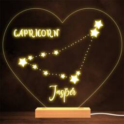 Constellations Zodiac Sign Capricorn Personalised Gift Lamp Night Light - thumbnail 1