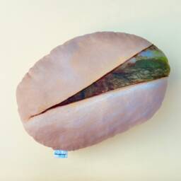 Pistachio Shaped Pillow, Funny Food Birthday Gift, Nut Cushion - thumbnail 3