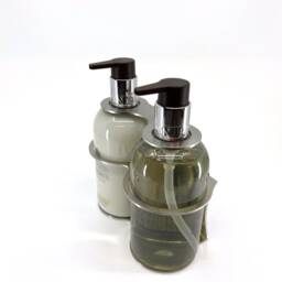 Double Brushed Soap Dispenser Wall Bracket To Suit 300Ml Bottles - thumbnail 2