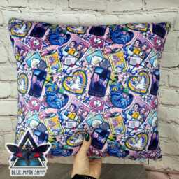 K Pop Demon Hunters Cushion, Derpy Tiger, Pink Girl Japan Kawaii Home Decor, Fashion, Soft Pillow Cover Throw, Christmas Gift, Blue Moth Shop - thumbnail 3