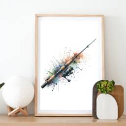 Fisherman Wall Art Poster - Set Of 3 Fishing Prints - Gifts For Men Watercolour Angler Decor Fish Artwork - thumbnail 2