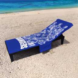 Glasgow Bears - Player Montage Blue Football Sunbed Towel With Pockets - thumbnail 1