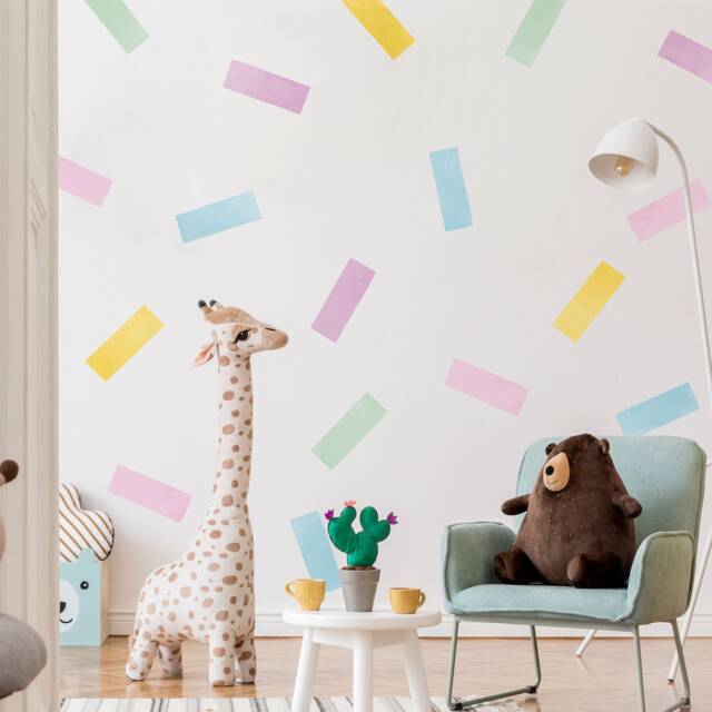 Big Pastel Sprinkles Wall Decals, Plastic-Free Wall Stickers - image 1