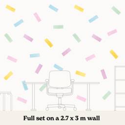 Big Pastel Sprinkles Wall Decals, Plastic-Free Wall Stickers - thumbnail 3
