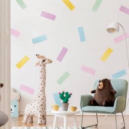 Big Pastel Sprinkles Wall Decals, Plastic-Free Wall Stickers - thumbnail 1
