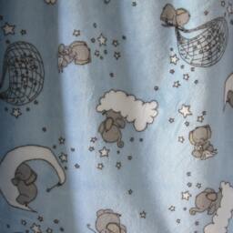 Baby Blanket Blue Dream Big Elephants, Blanket, Minky Stroller Carseat - thumbnail 2