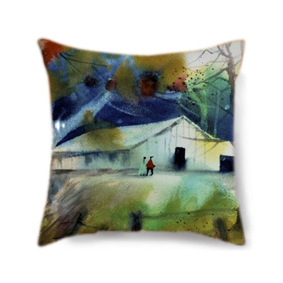 Decorative Pillow Cover, Lake House, Throw Pillow, Fall Pillow, Autumn Decor, Birthday Gift Ideas, Christmas Gifts, Cute Office Decor - image 1