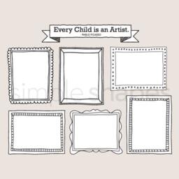 Kids Art Display Frames - Photo Wall Stickers Peel & Stick - thumbnail 2