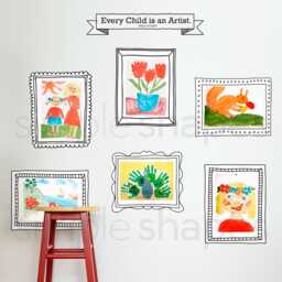 Kids Art Display Frames - Photo Wall Stickers Peel & Stick - thumbnail 1