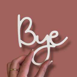 Bye Love You Christmas Gift Script Sign Hallway Home Door Wall Decor Sticker White - thumbnail 4