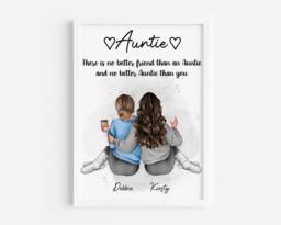 Personalised Auntie Print, Gift For Auntie, Birthday Gift, Christmas From Niece, Nephew - thumbnail 1