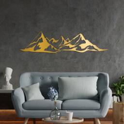 Alaska Mountain Metal Wall Art Textured Home Decor - thumbnail 2
