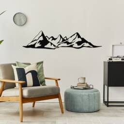 Alaska Mountain Metal Wall Art Textured Home Decor - thumbnail 3