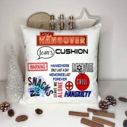 Hangover Cushion Gift, Personalised Pocket Cushion, Funny Gift Idea, 18Th Birthday For Her, Him, Coming Of Age - thumbnail 2