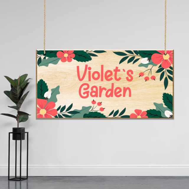 Garden Signs Personalised Wooden Decor Plaques For Outside Welcome Sign Gardening Gifts Hanging Wall Plaque - image 1